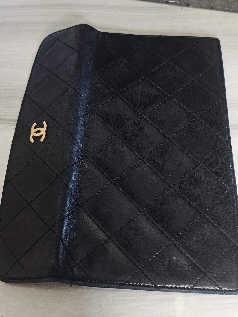 Chanel Quilted Lambskin Leather Clutch/Wallet With COA - Picture 9 of 11